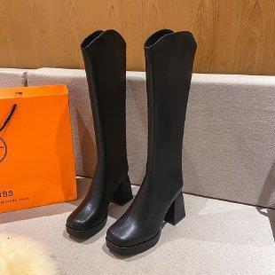 High Heeled Ddmywed Long Western Cowboy For Autumn And Winter Women S Shoes New Summer Brown Elastic Slim Leg Knight Boots Chinese Brand F Ddmysaturn