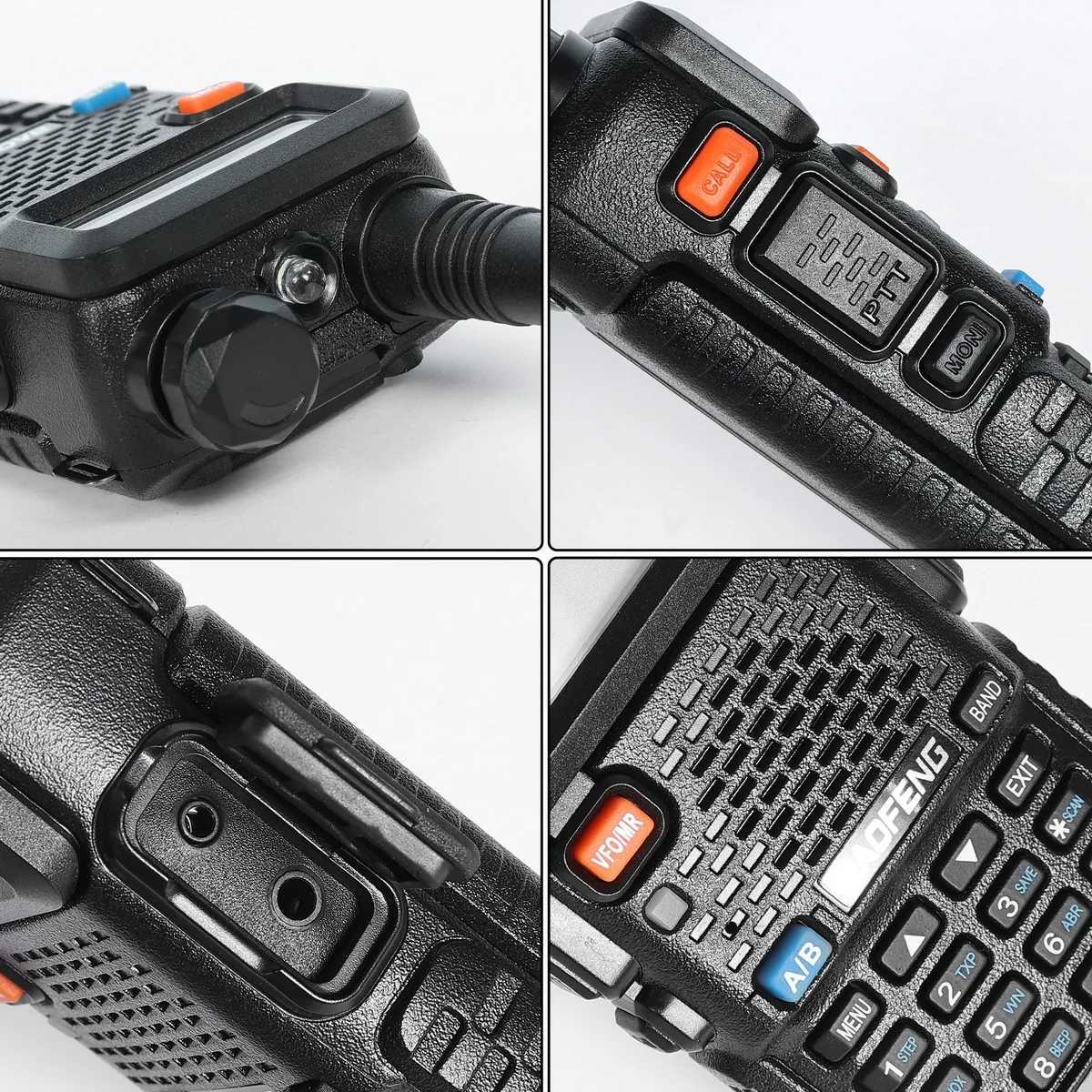 New Baofeng 5RX 5W Mti-Bands 136-174/220-260/400-520MHz 128 Channels DTMF Repeater 1800mAh handheld walkie talkie Z241223