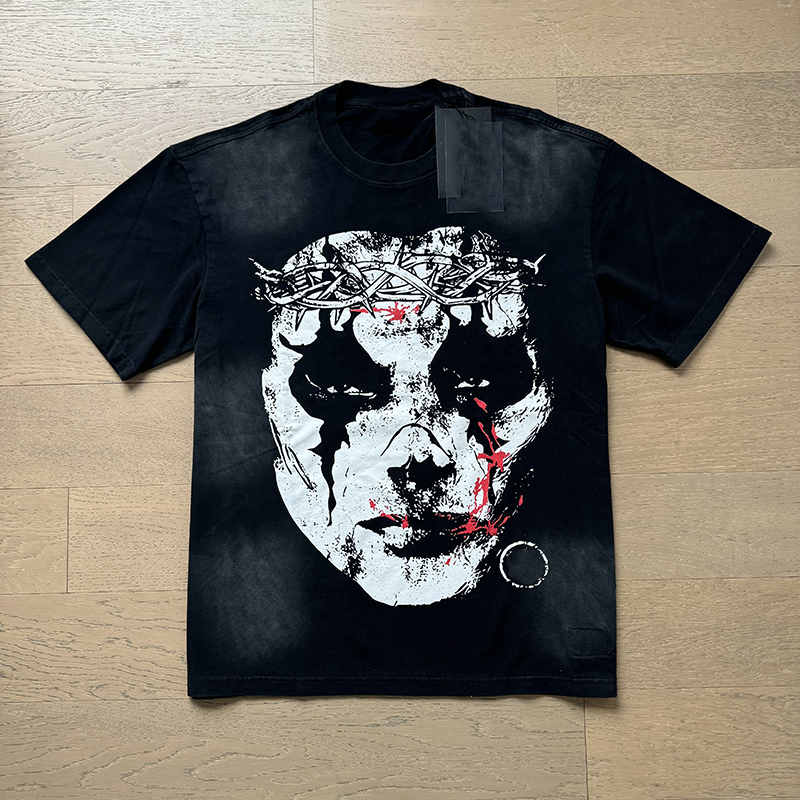 Men's designer Skull retro street casual cotton short sleeve tshirt Summer men's and women's loose tshirts size S-XL