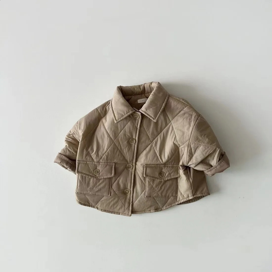 Winter Baby Long Sleeve Warm Coat Infant Padded Jacket For Girls Kids Boys Solid Quilted Jacket Thick Toddler Clothes 241223