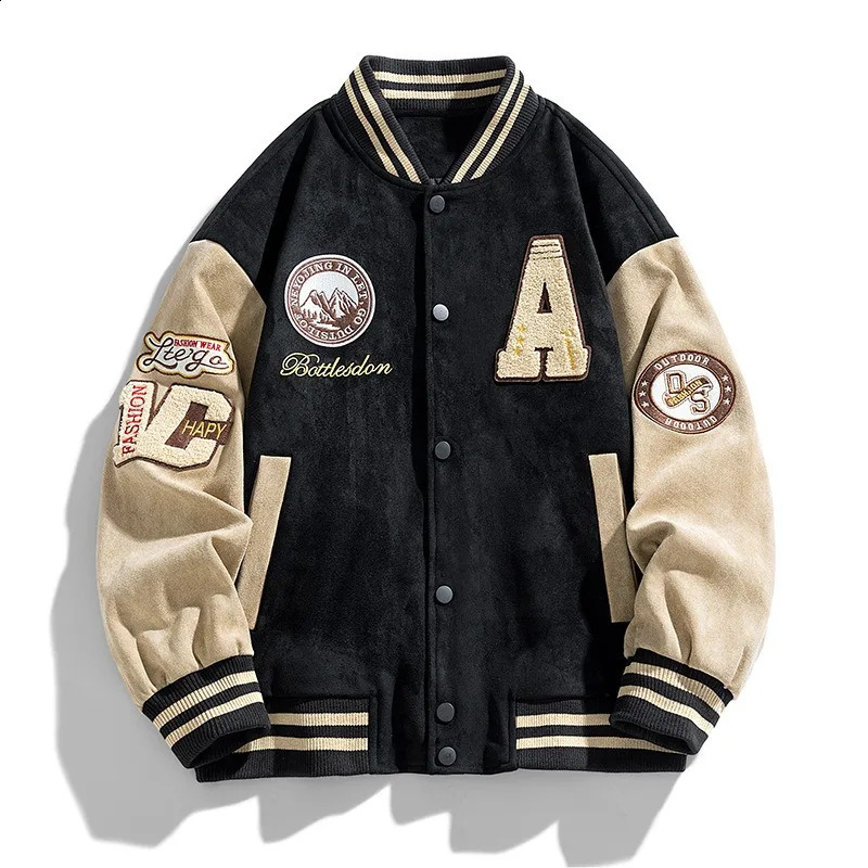 baseball jacket mens fashion ed Coats street bomber hiphop clothing top 250317