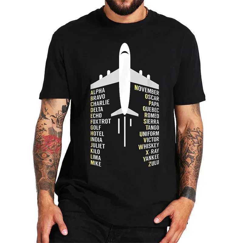 Phone Alphabet Aviation Pilot Airplane Mens Shirt Fun Summer Mens T-shirt Pilot Neutral T-shirt Extra Large T-shirt W241223