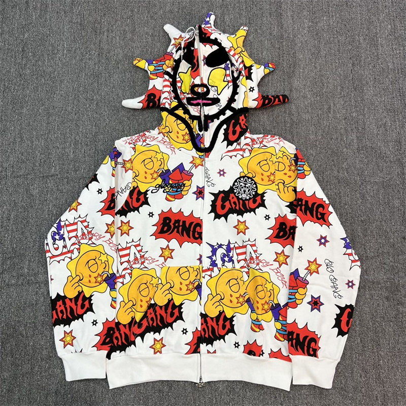Glo Gang Zip Full Screen Printed Zipper 1:1L Hoodie