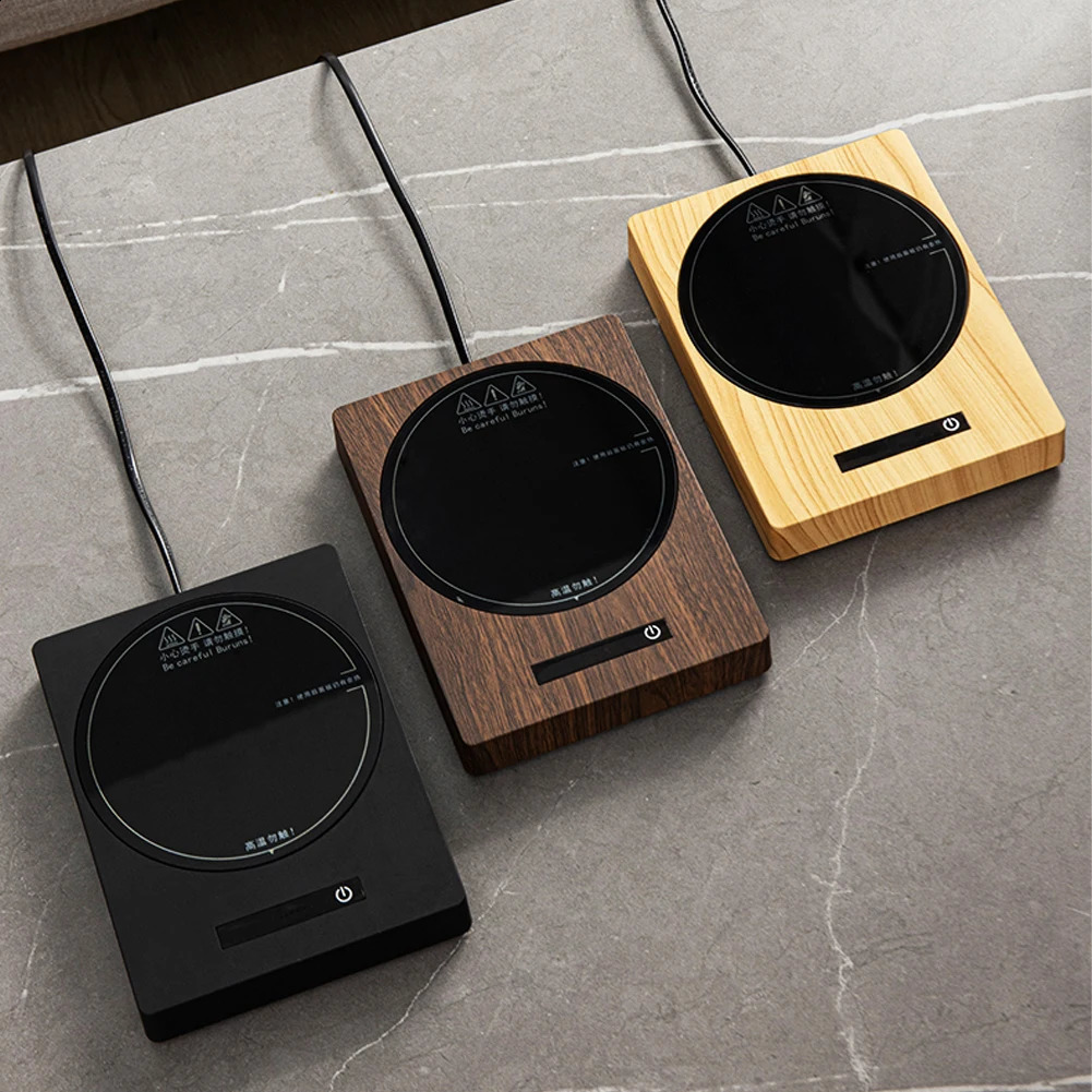 200W Cup Heater Mug Warmer 100°C Tea Makers Warmer Coaster 5 Gear Temperature Cup Heaters Coffee Milk Tea Heating Pad 220V 241223