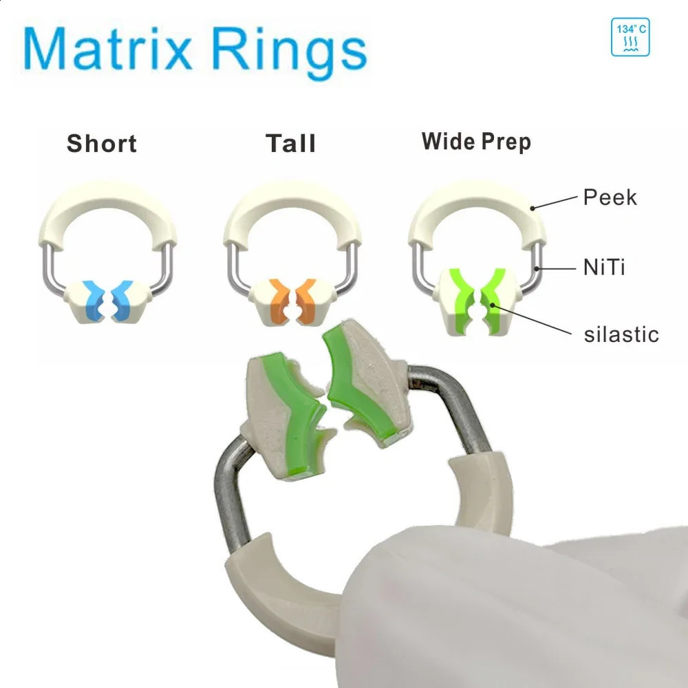 Dental Niti Matrix Bands Ring Style Matrix Clamp Clip Sectional Contoured Matrices Dentist Oral Clamp Ring Tool 241224