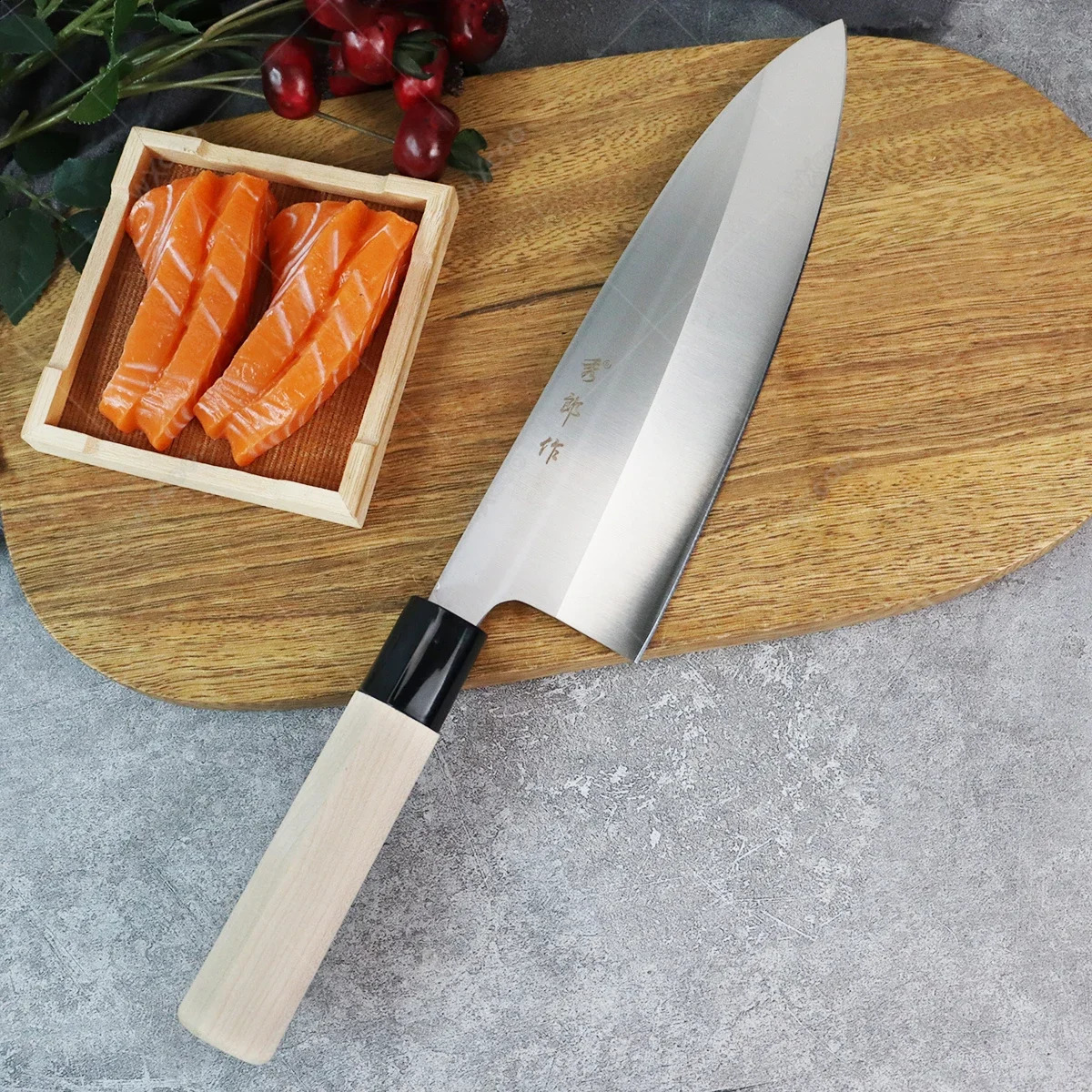 WXCOO professional sashimi knife Japanese salmon chef knife stainless steel kitchen fish fillet chopper 241224 - view 4