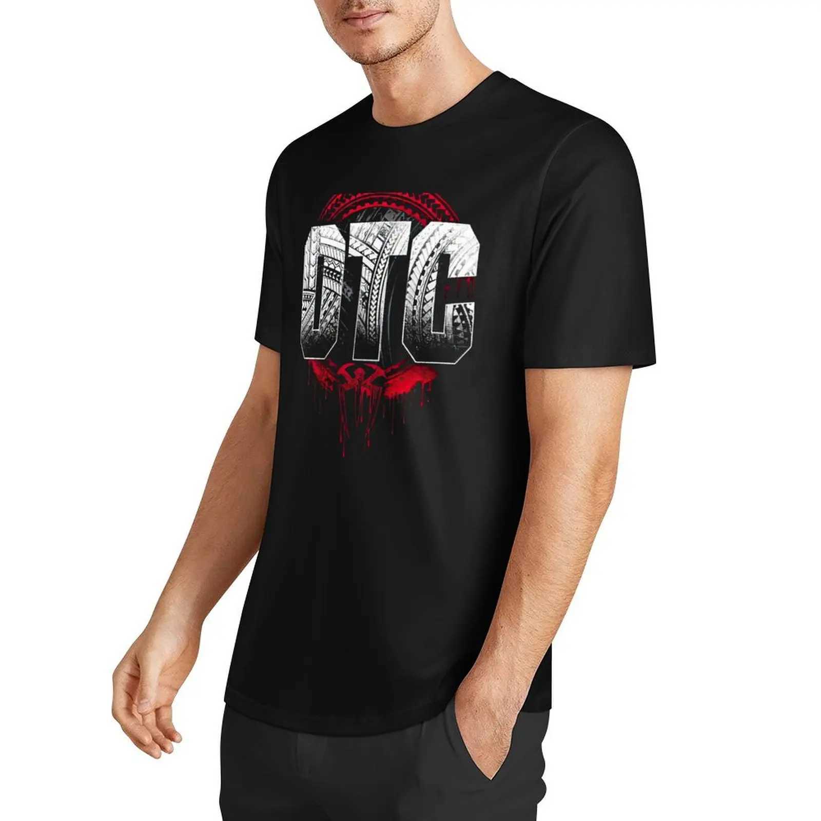 RR OTC T-shirt plus size top heavyweight pure black T-shirt mens style W241223