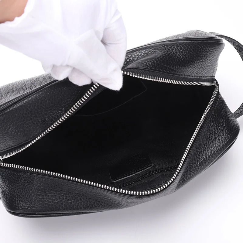 Genuine Leather Wallet For Men Male Real Cowhide Men Long Zipper Slim Clutch Wallets Purse With Card Holder Phone Bag calfskin 241224