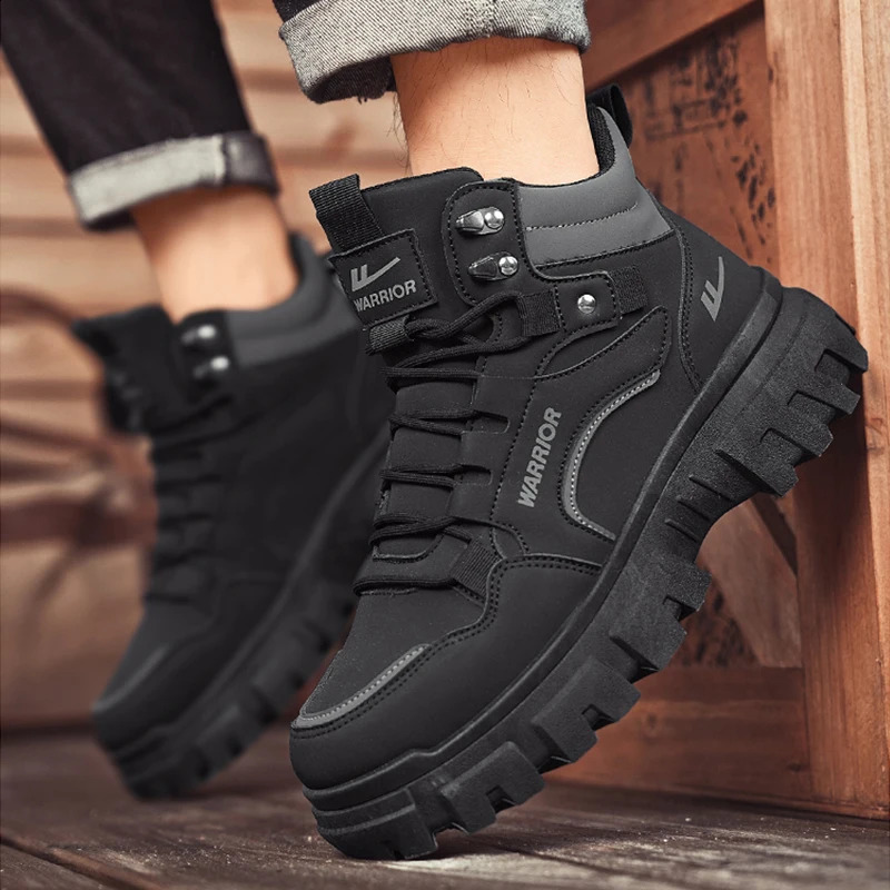 Warrior Original mens boots winter top platform mens safety shoes outdoor sports work clothes casual leather boots 241223