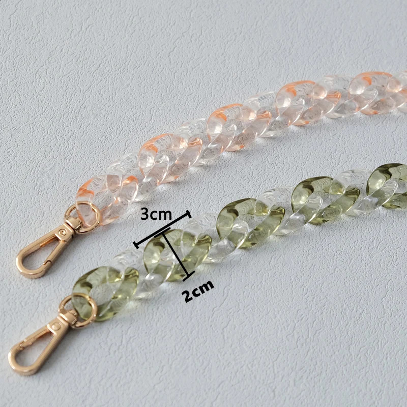 Fashion Womens Handbag Accessories Chain Detachable Spring Candy Transparent Bag with Cross Shoulder Chain Bracelet 241223