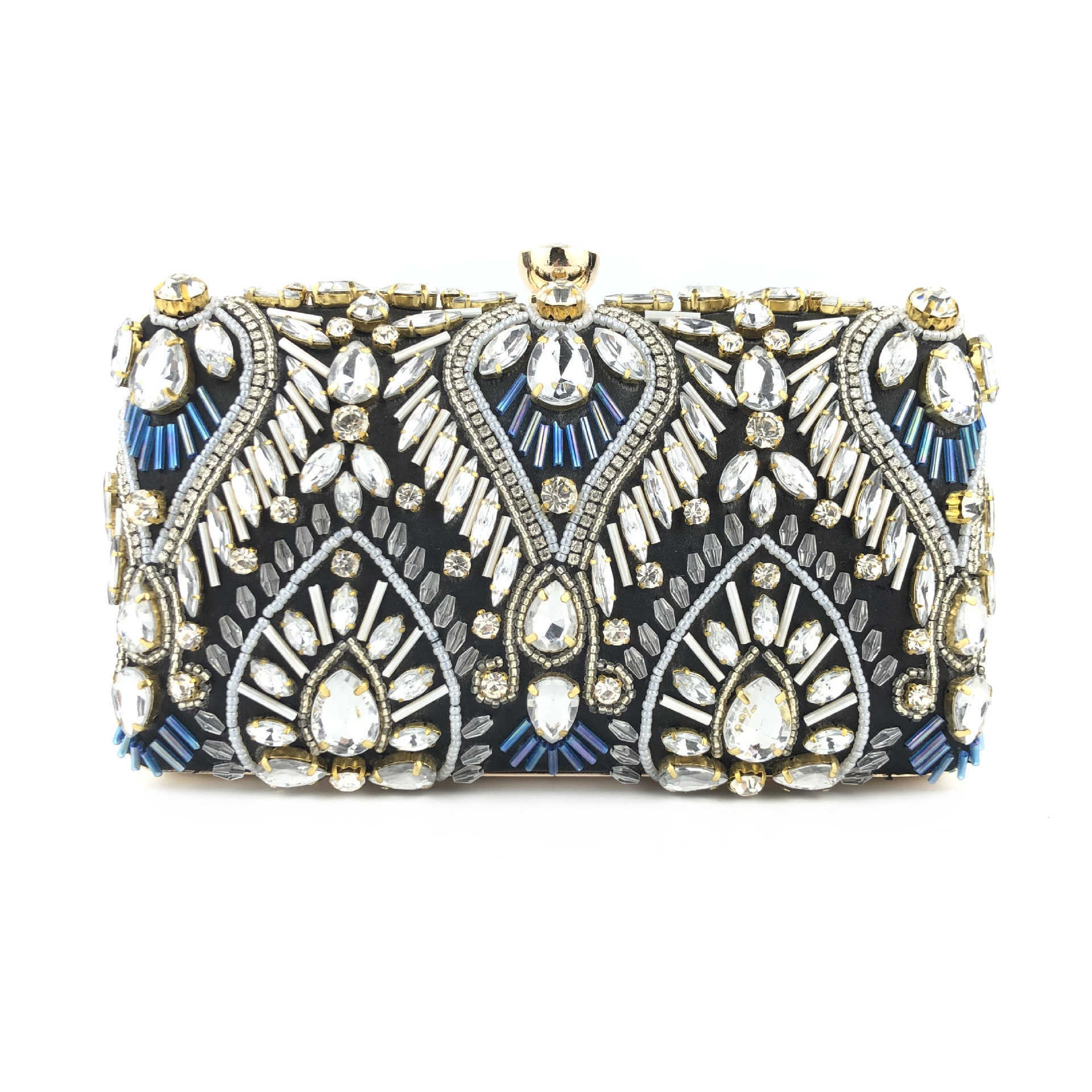 New Pearl Embroidered Rhinestone Dinner Bag Clutch Bag Dress Banquet Bag Celebrity Handbag Shoulder Bag 240920