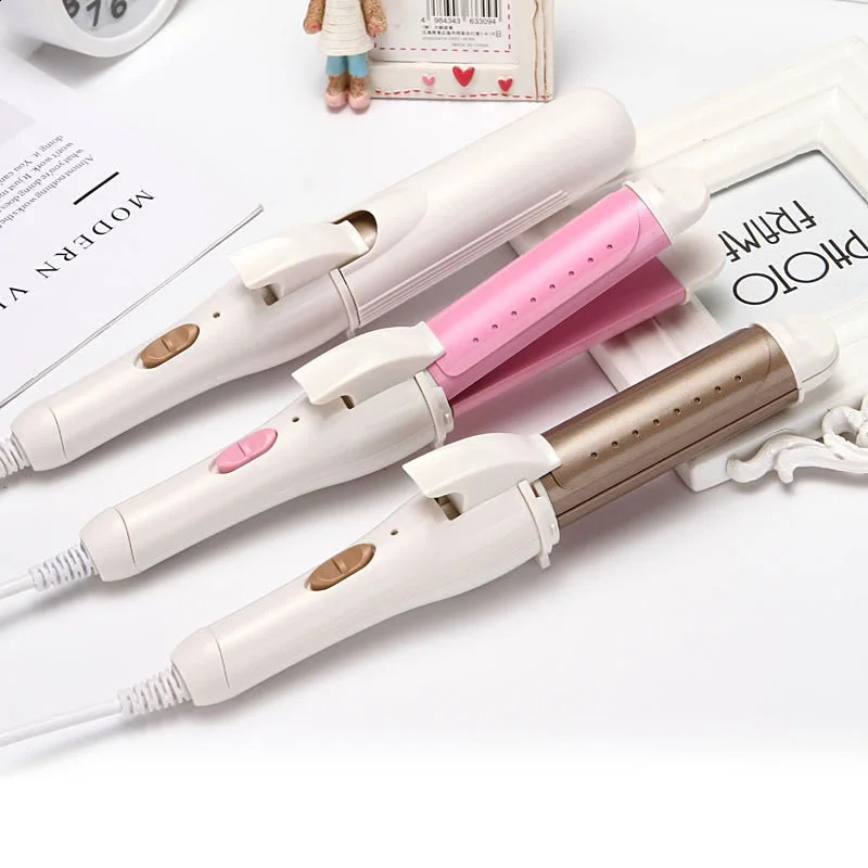 2 in 1 Mini Electronic Ceramic Hair Curler And Straightener Hair Waver Styling Tools 241224