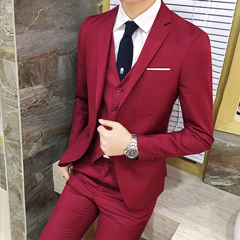 D1223Casual formal slim fit professional suits groom groomsmen wedding dress
