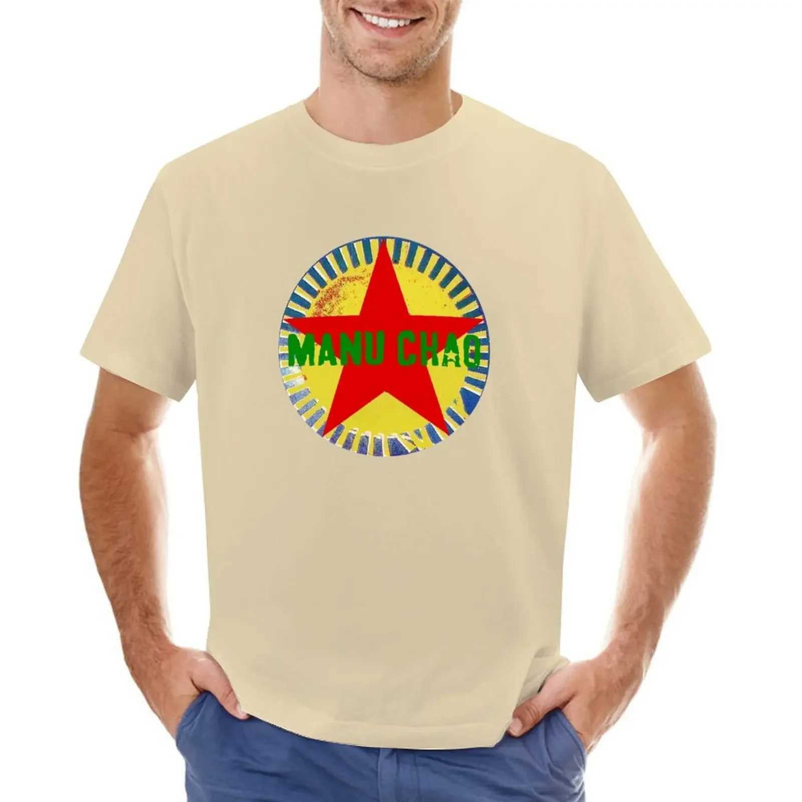 Graphics plus size tops plain new mens T-shirt casual style Manu Chao Sun T-shirt mens clothing Harajuku W241223