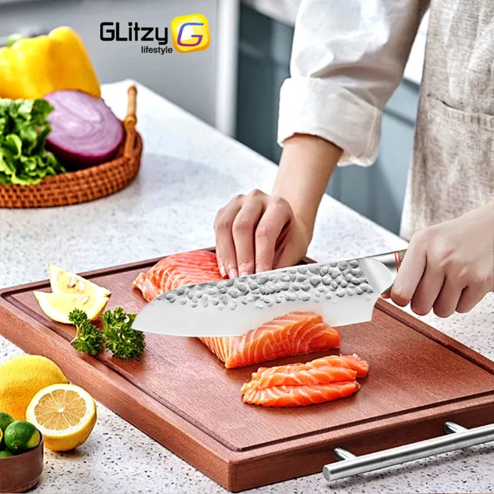 Kitchen knife stainless steel Japanese chefs knife Tang forging cutter butchers knife used for slicing cutting and cooking 241224