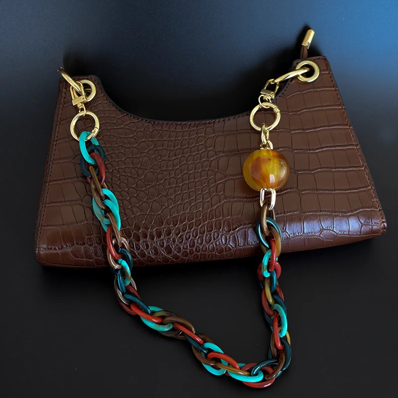 MM Fond DIY womens handbag with handmade acrylic for girls short 40cm long bag with easy matching chain shoulder bag strap 241223