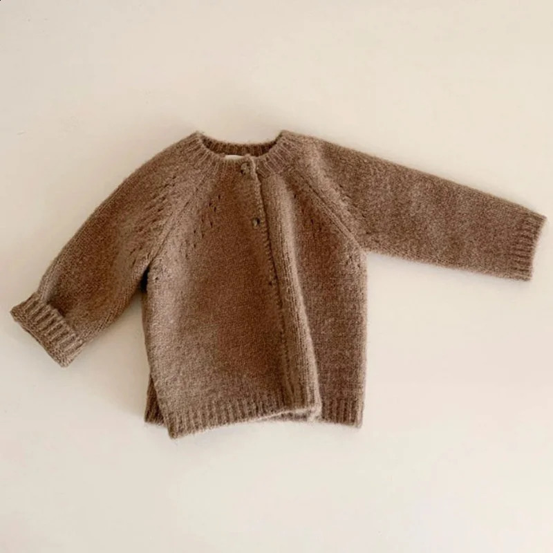 Spring Autumn Baby Girls Cardigans Coat Baby Sweater Toddler Knit Cardigans born Knitwear Long-sleeve Baby Girl Clothes 241223
