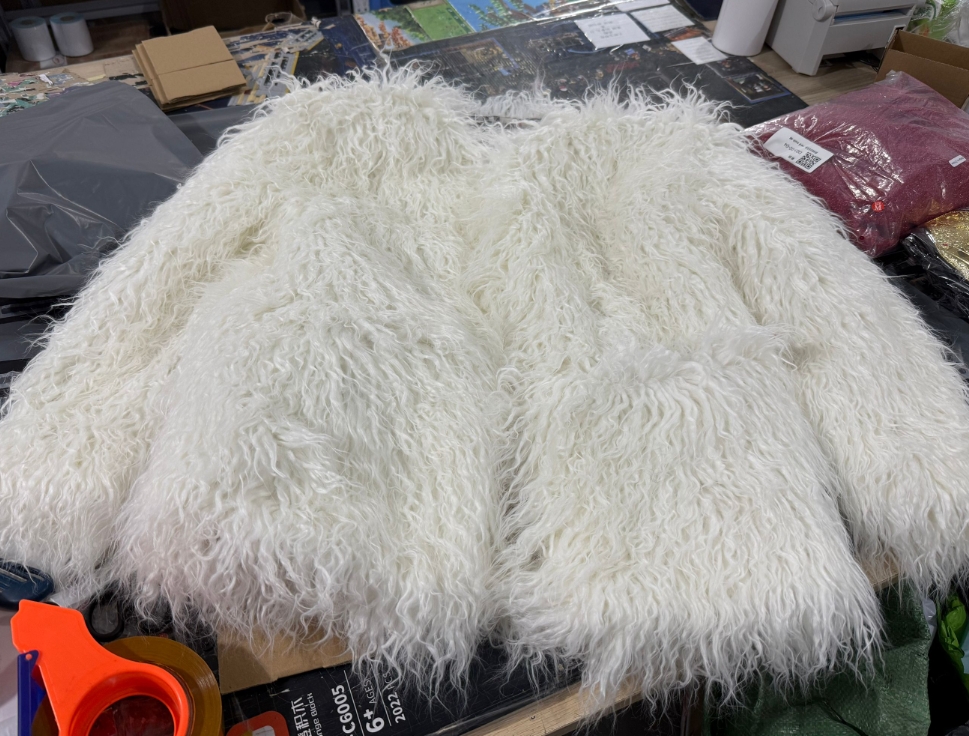 Women Imitation mongolian sheep fur coat ladies leather short style beach wool fur jacket female outerwear