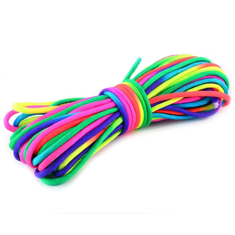outdoor camping survival emergency 4mm 7 cores 550 Rainbow Paracord Parachute Cord Lanyard Rope