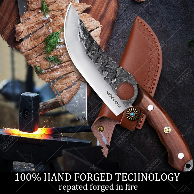 Professional Cooking Chef Knife Forging Boning Knife Fruit Slicing Practical Knife Meat Cutting Barbecue Kitchen Knife and Accessories 241224