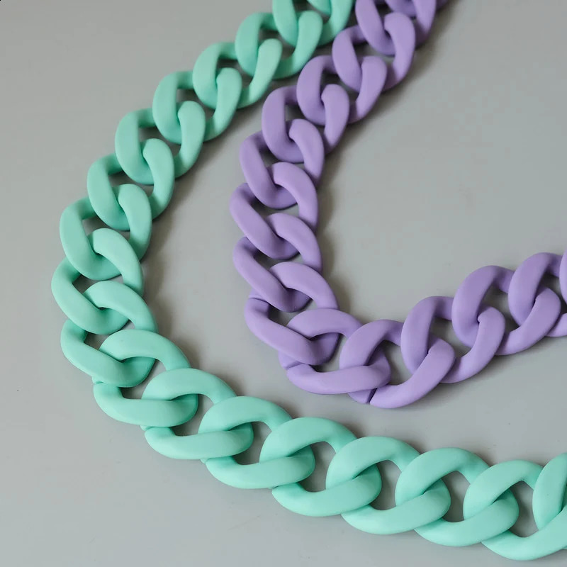 Fashion Womens Handbag Accessories Chain Matte Candy Purple Resin Chain Matte Belt Womens Clutch Shoulder Bag Chain 241223