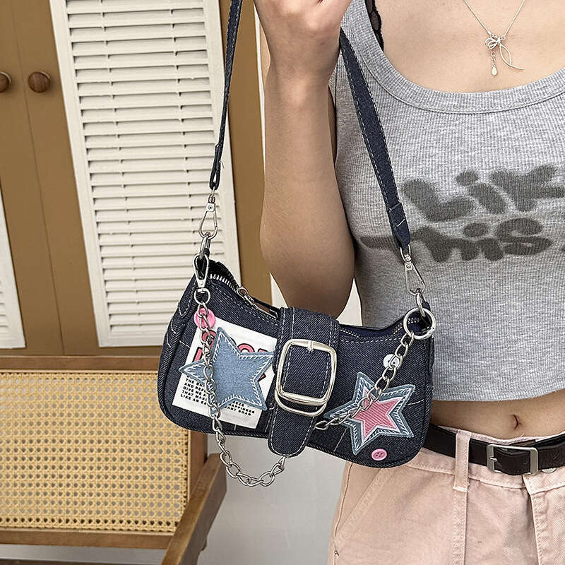 Women's Bags Handbag High End Millennium Spicy Girl Star Cowboy Underarm For Women New American Handheld Chain Bag