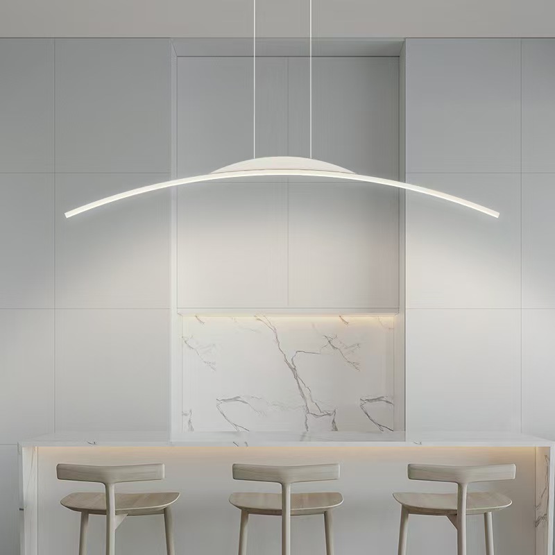 Modern LED Chandelier for Dining Room Kitchen Bar Living Room Bedroom Ceiling Pendant Lamp Black Simple Design Chandelier Light