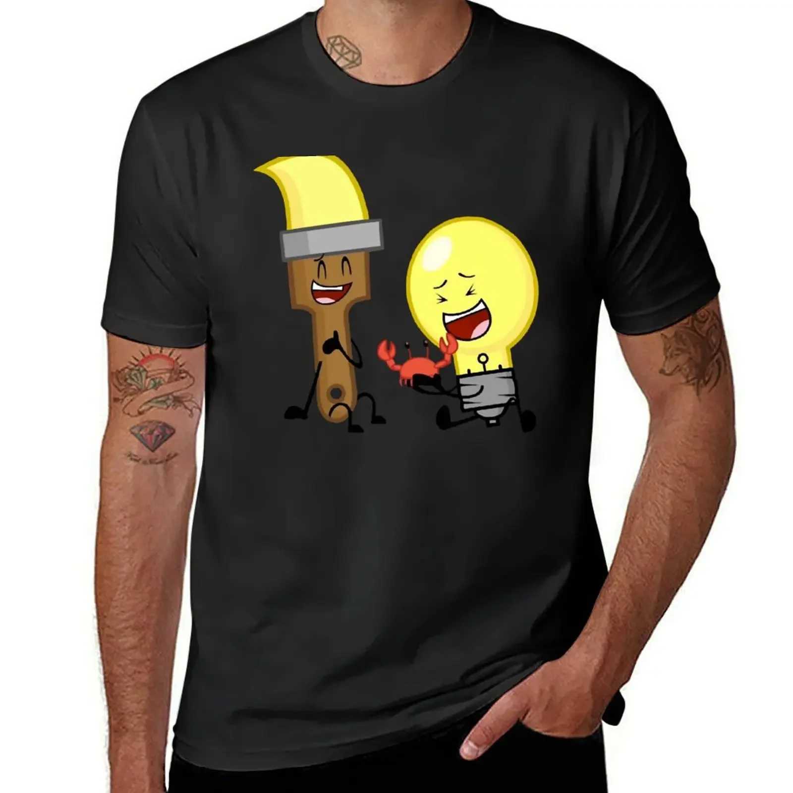 BFDI Inanimate Insanity All Characters Object Al Stars T-shirts Graphic shirts plain black T-shirts men W241223