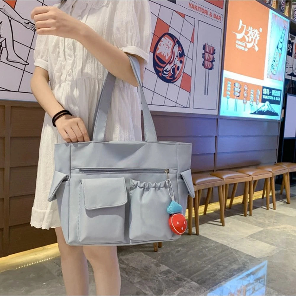 Bag Women Messenger Preppy Student Book Nylon Shoulder Handbag 241213