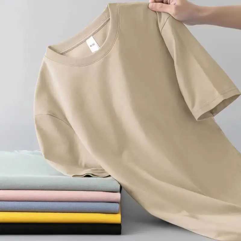 Summer clothing mens T-shirt mens T-shirt pure cotton short sleeved T-shirt womens top mens oversized 4XL 5XL 2024 new item W241223