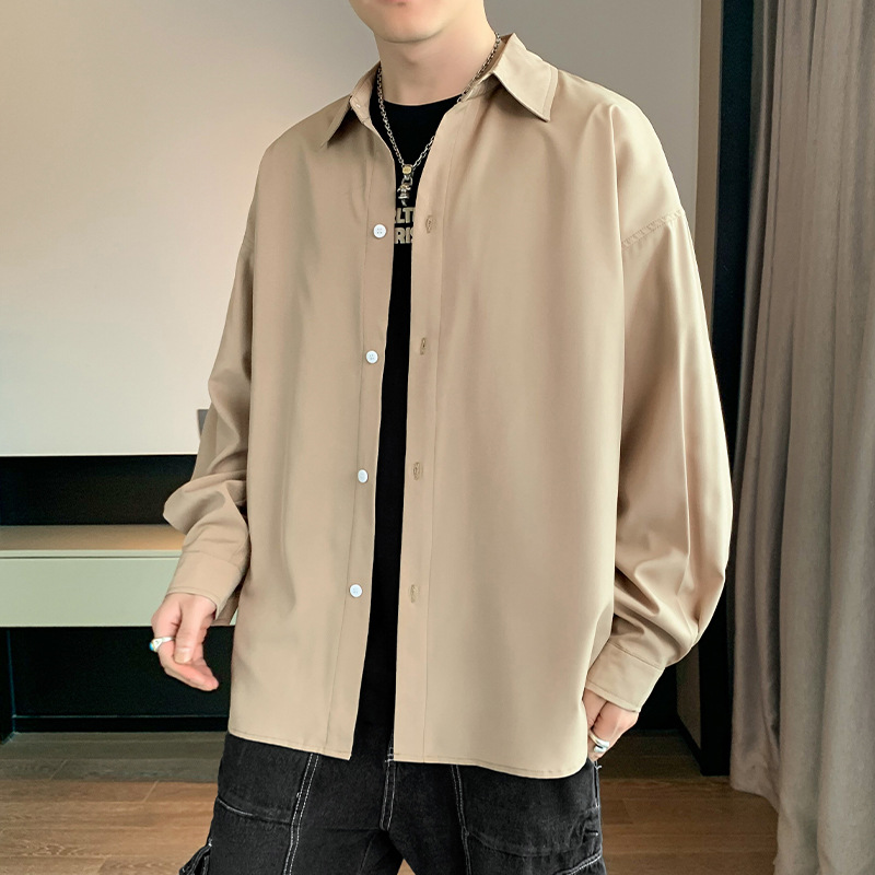 G4435 Sweatshirt Men's Fashion Brand Waffle Fake Two-piece 2024 Autumn New Long-sleeved T-shirt