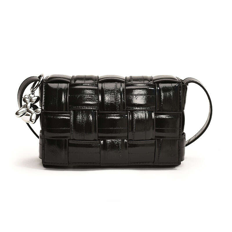 Women's High-End Woven Small Square Handbag - Fashionable Shoulder Crossbody Bag with Trendy Design