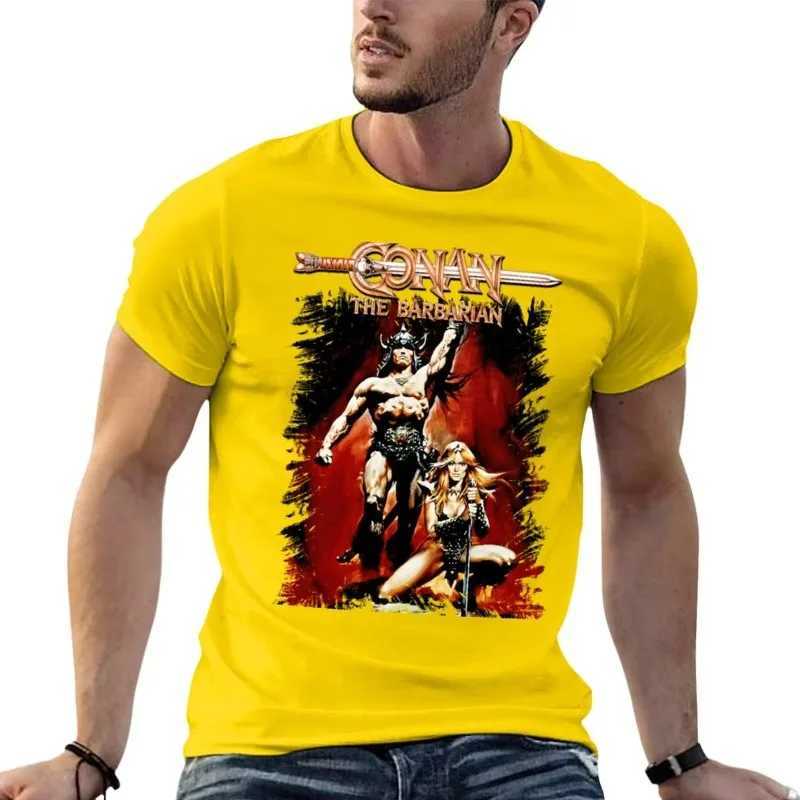 Conan Savage Art T-shirt Animal Print Boys T-shirt Black Mens T-shirt Mens T-shirt W241223