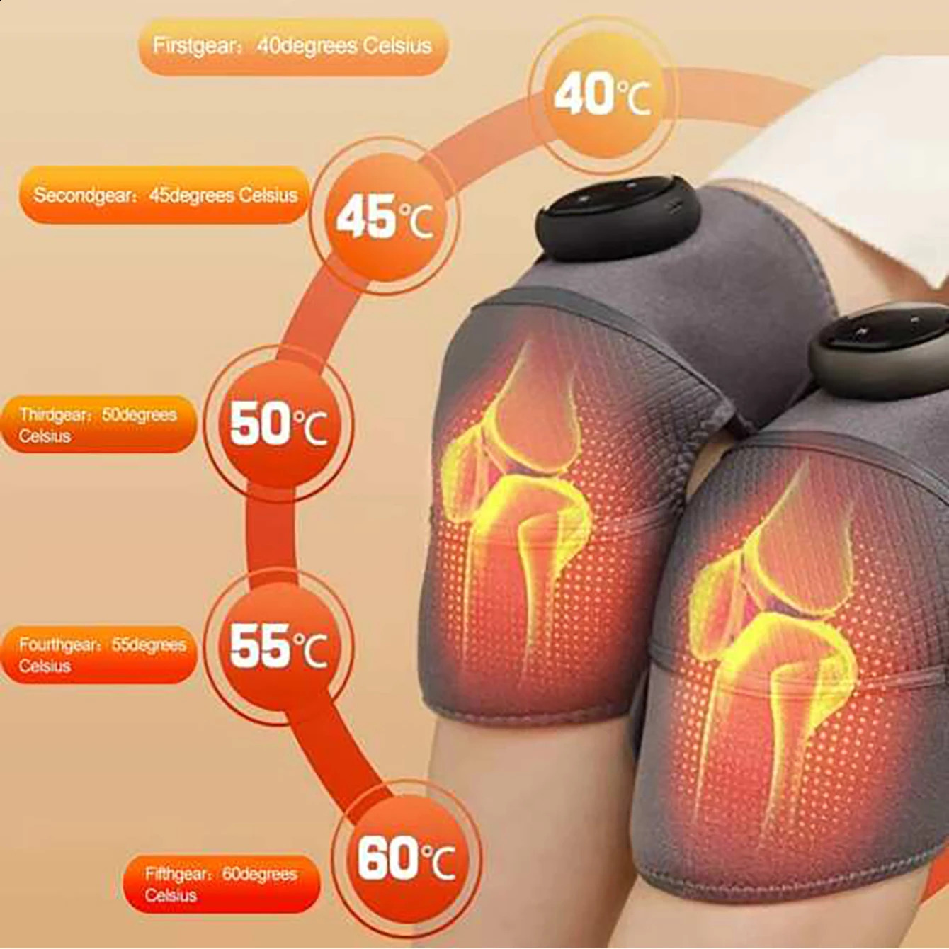 Heated Knee Massager Shoulder Support Adjustable Vibration and Heat Modes for Knees Elbows Shoulders Relaxation Leg 241224