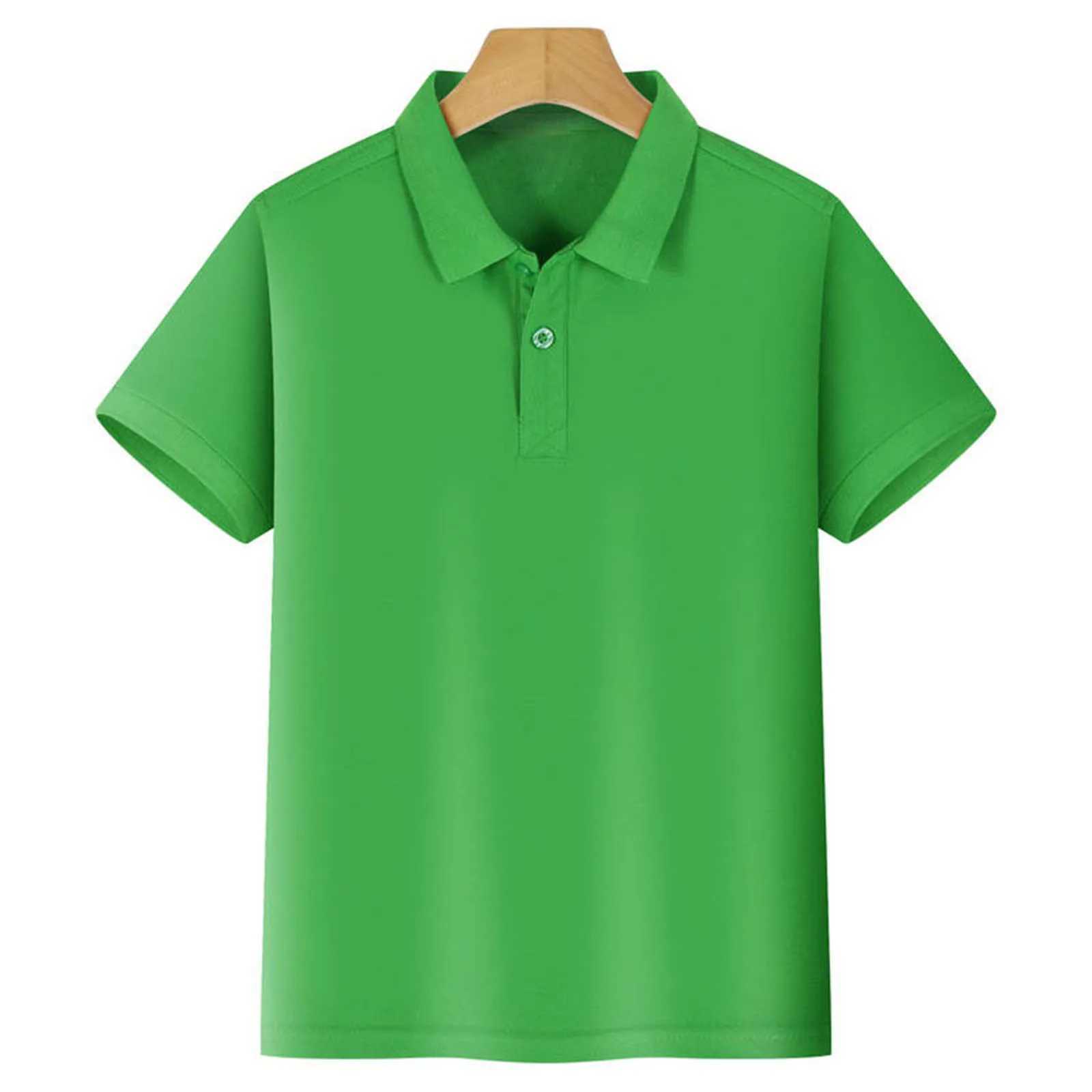 Boys casual classic design slightly elastic cotton polo indoor and outdoor childrens clothing for spring and summer W241223