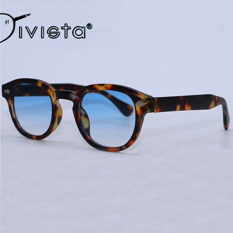 Johnny Depp Round Sunglasses Men Retro Vintage Clear Sun Glasses Women UV400 Shades Oval Classic Y2K Cool Personalized Cyberpunk Steampunk Personalize