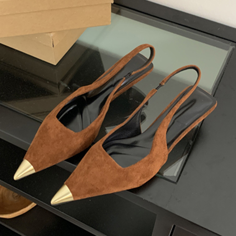 Eilyken Fashion Pointed Toe Women Pumps Sgback Shoes Designer Leopard Print Low Thin Heels Mules atos De Mujer
