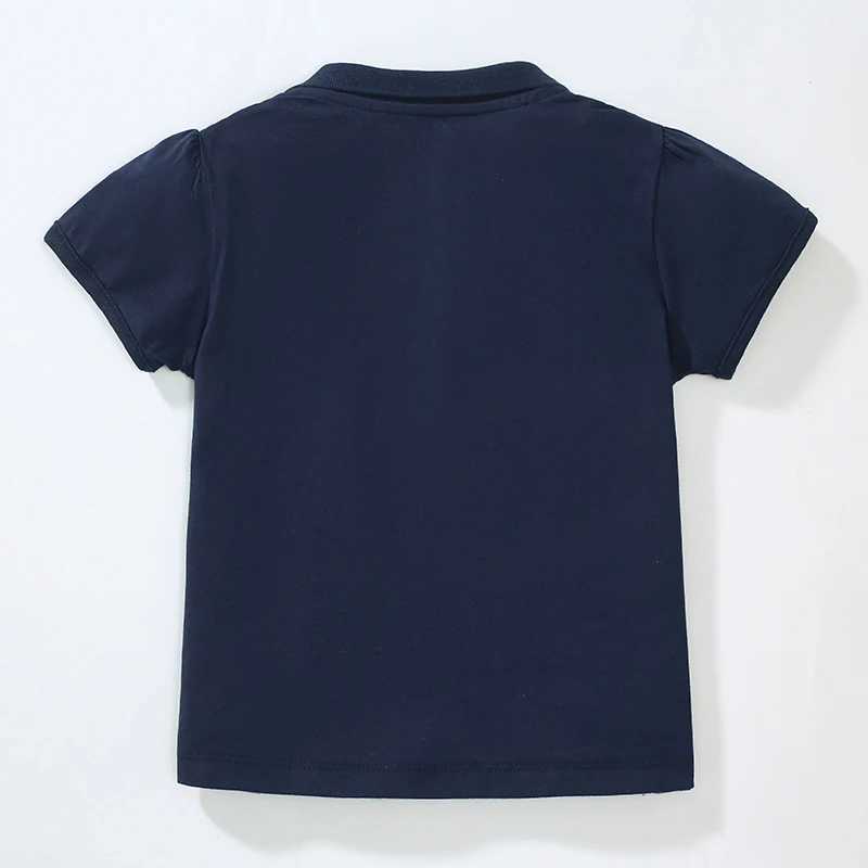 Little Maven 2024 Childrens Clothing T-shirt Summer Embroidered Polo Shirt Baby Boys Childrens Clothing Cotton W241223