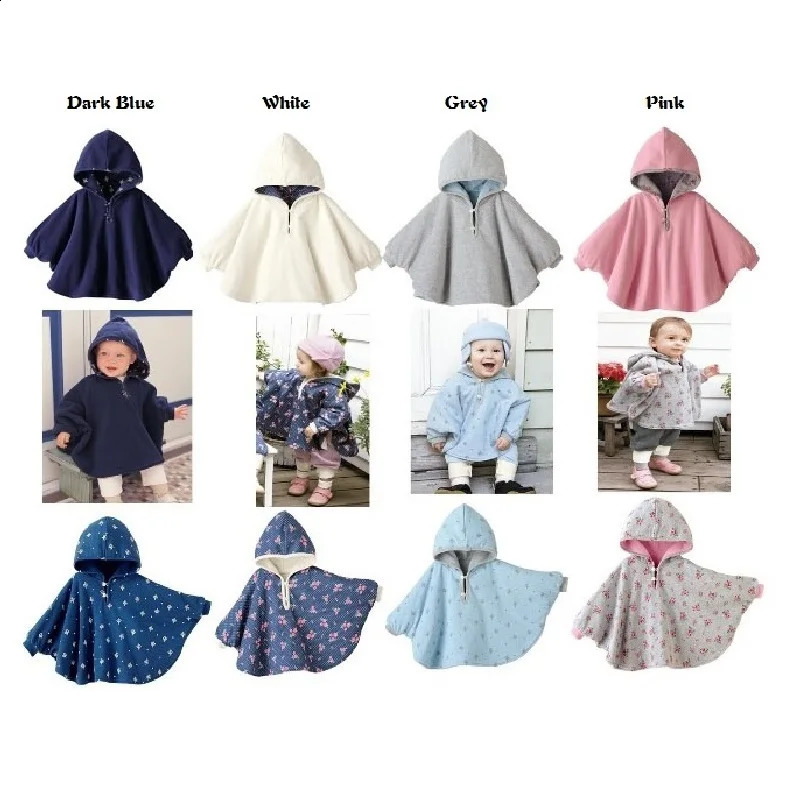 Winter Baby Boy Clothes infant coat Reversible born Poncho Outerwear Hooded Gown Jacket Bebe Cloak Coats Outfits 241223