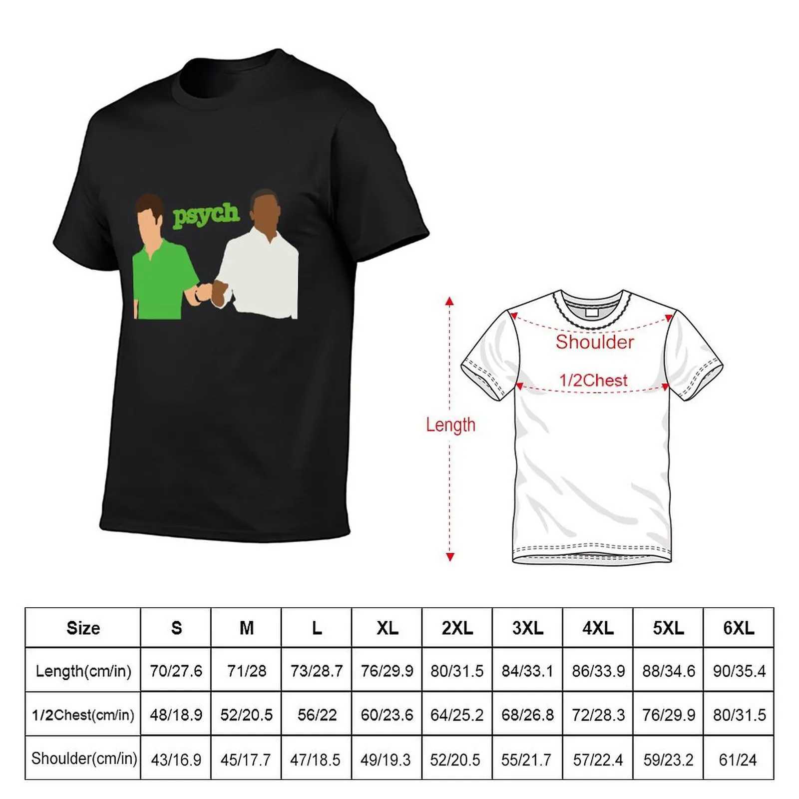 Psych Shawn and Gus T-shirt Large Flat Top Mens Retro T-shirt W241223