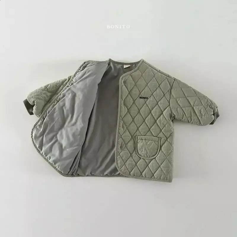 Winter Baby Letter Print Warm Coat Children Long Sleeve Cotton Padded Jacket Solid Infant Girl Thick Warm Clothes 241223