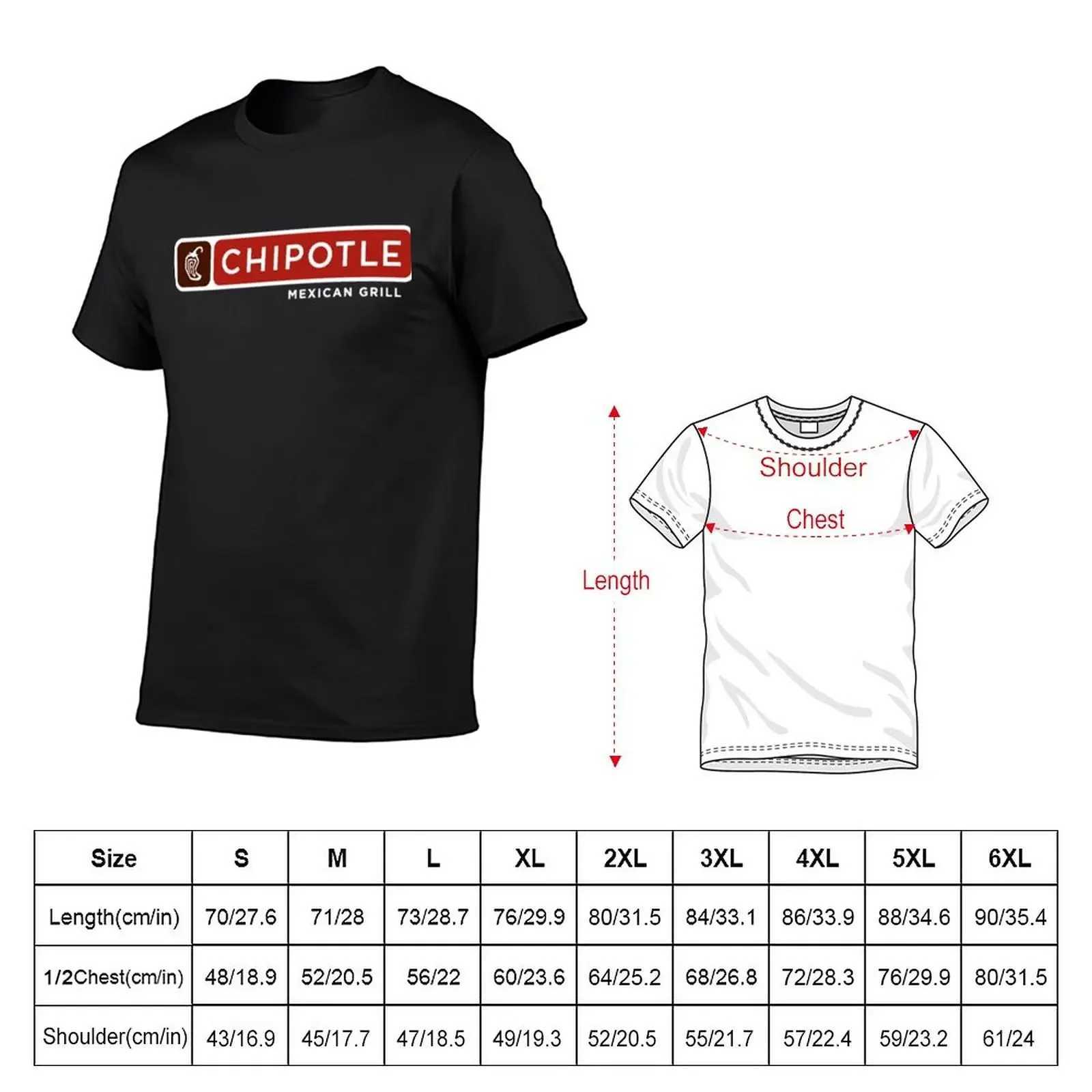The new Chipotle grill is suitable for fan T-shirts shirts plain T-shirts and mens clothing W241223