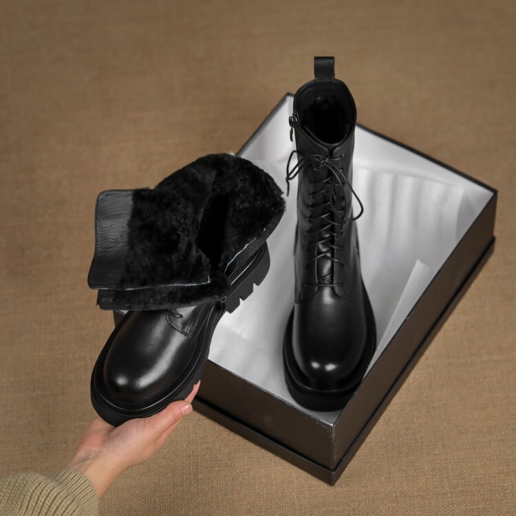 Plus Size 42 Autumn Women Boots Buckle Round Toe Wedges Platform Boots Punk Goth INS Women Street Shoes Combat Boots for Women