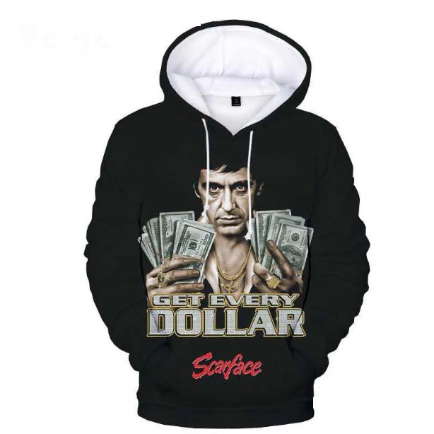 Men's Hoodies Sweatshirts 2021 Movie Scarface 3D Print Hoodie Sweatshirts Streetwear Hoodies Men Women Fashion Pullover Clothes