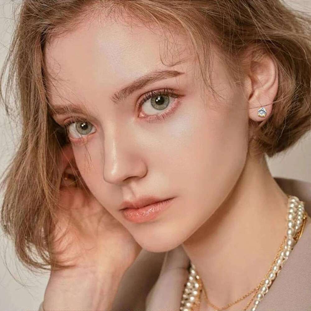 6 Pairs Stainless Steel Stud Clip on Non Piercing Unisex CZ Magnetic Dia Earrings for Women Men