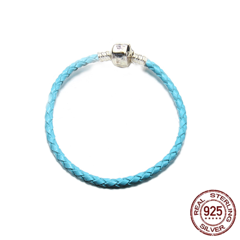2024 New Popular Silver Summer Style Red Leather Rope Letter Bracelet Is Suitable for Primitive DIY Fashion Jewelry Accessories