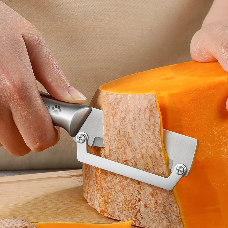 Pineapple peeling knife thick stainless steel pumpkin peeling machine kitchen special polishing tool household sugar stick polishing knife 241223