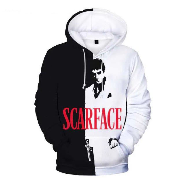 Men's Hoodies Sweatshirts 2021 Movie Scarface 3D Print Hoodie Sweatshirts Streetwear Hoodies Men Women Fashion Pullover Clothes