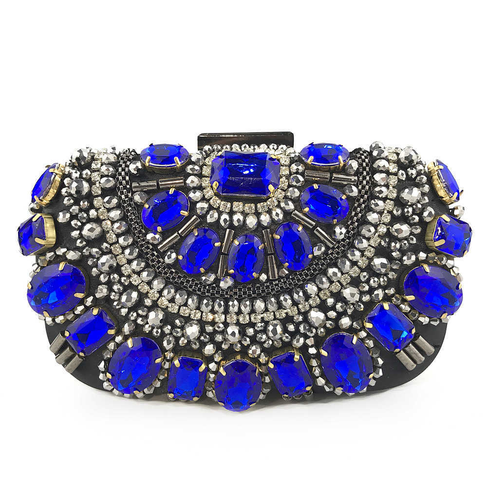 Hand Held Dinner Bag Hand Sewn Beaded Heavy Clutch Bag Industry Diamond Inlaid Fashion Womens Bag 240920