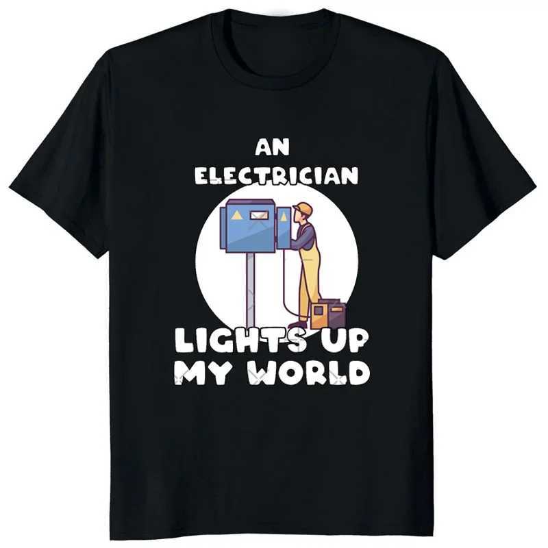 If I wasnt a good electrician I would die casual mens flat top T-shirt W241223